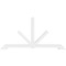 Ekena Millwork Vanguard Architectural Grade PVC Gable Bracket, 96"W x 48"H x 4"D x 4"F, 12/12 Pitch GBP096X48X0404VAN00 - alternate 4